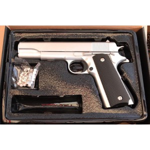 Страйкбольный пистолет G.13S COLT1911 Classic silver (Galaxy) СПРИНГ